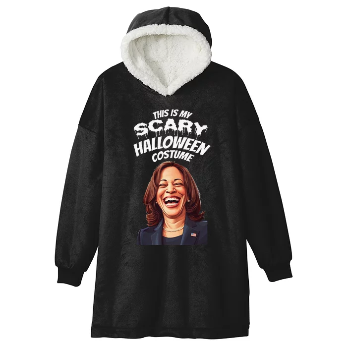 Funny Kamala Harris Scary Halloween Gag President Costume Gift Hooded Wearable Blanket