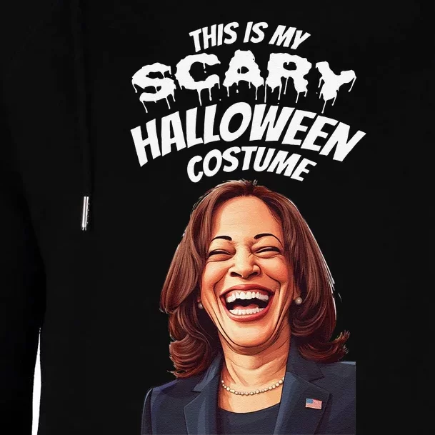 Funny Kamala Harris Scary Halloween Gag President Costume Gift Womens Funnel Neck Pullover Hood