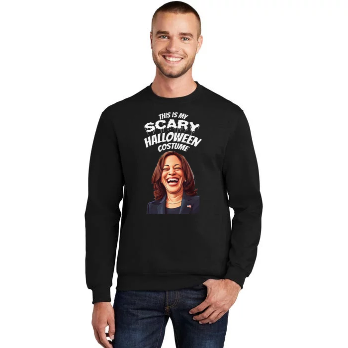 Funny Kamala Harris Scary Halloween Gag President Costume Gift Tall Sweatshirt