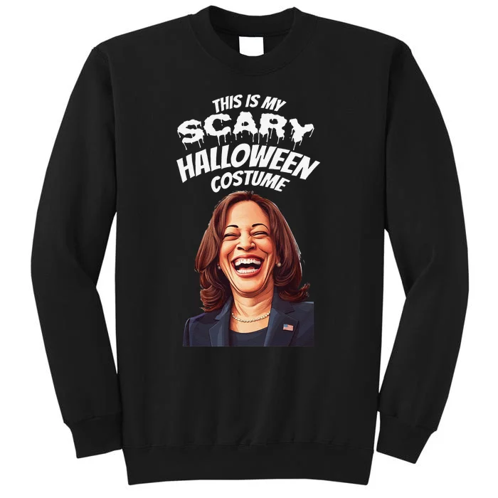 Funny Kamala Harris Scary Halloween Gag President Costume Gift Tall Sweatshirt