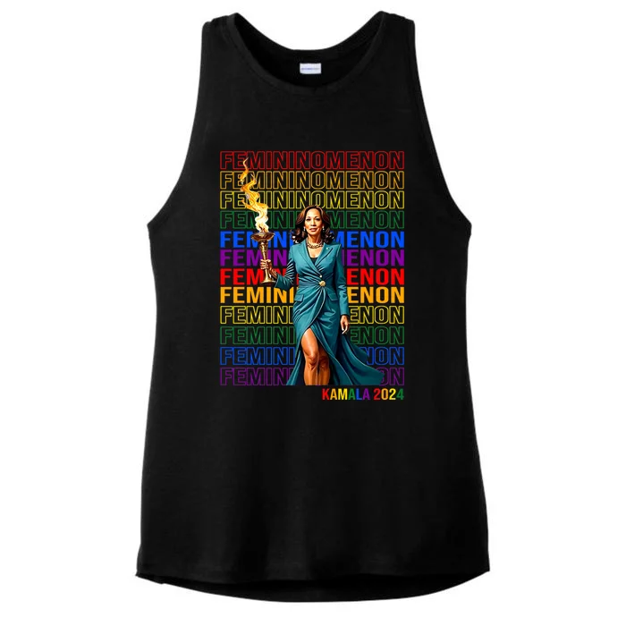 Femininomenon Kamala Harris 2024 Ladies Tri-Blend Wicking Tank