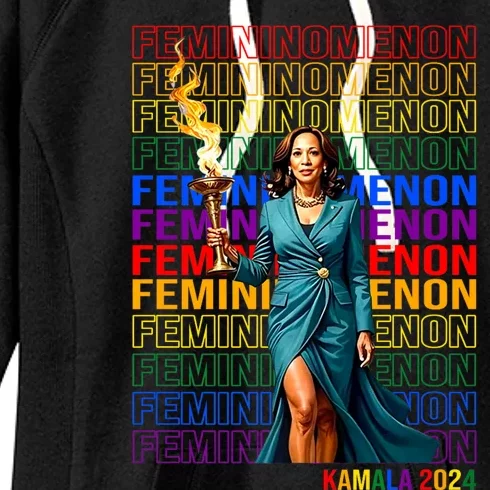 Femininomenon Kamala Harris 2024 Women's Fleece Hoodie