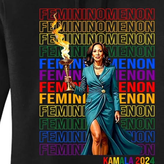 Femininomenon Kamala Harris 2024 Women's Pullover Hoodie