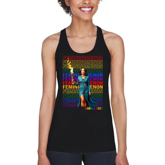 Femininomenon Kamala Harris 2024 Women's Racerback Tank