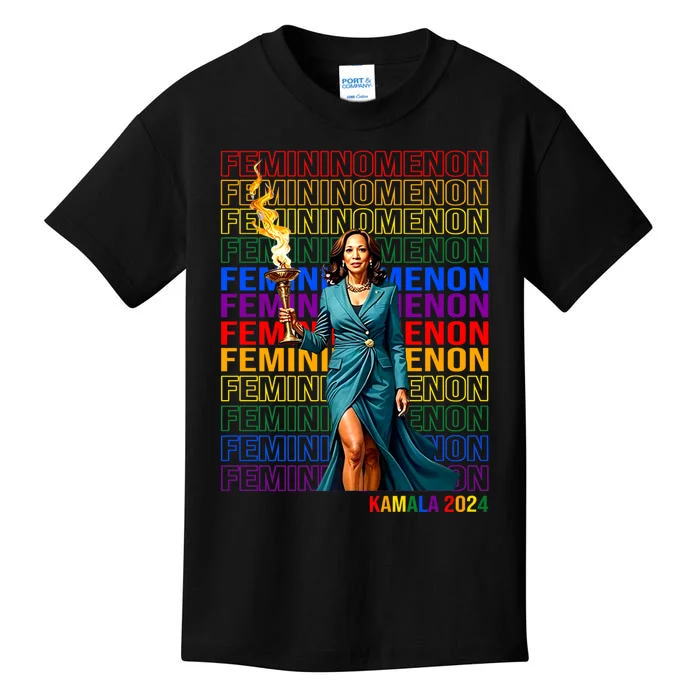 Femininomenon Kamala Harris 2024 Kids T-Shirt