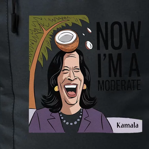 Funny Kamala Harris Now Moderate After Coconut Fell On Head Daily Commute Backpack