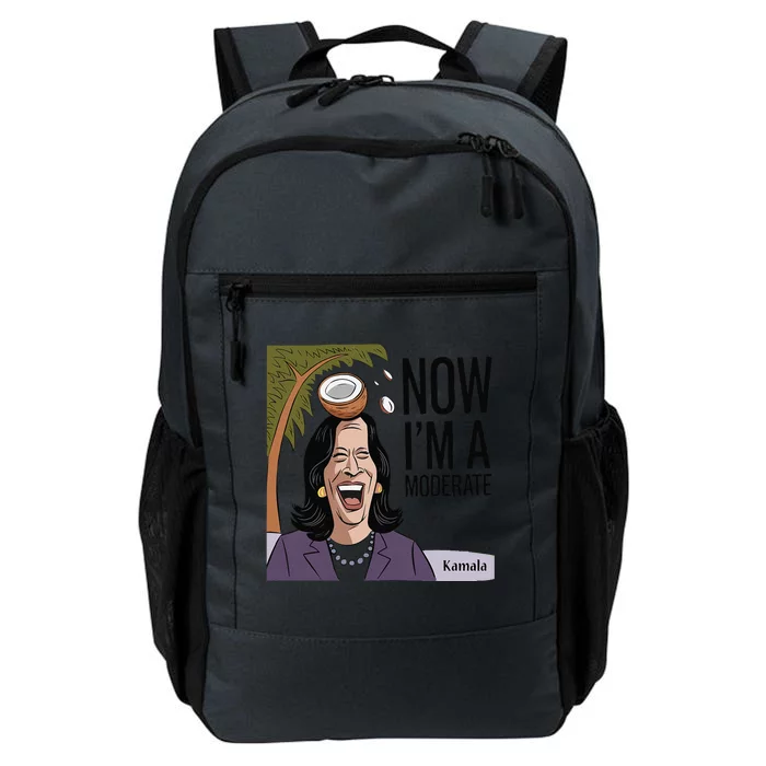 Funny Kamala Harris Now Moderate After Coconut Fell On Head Daily Commute Backpack