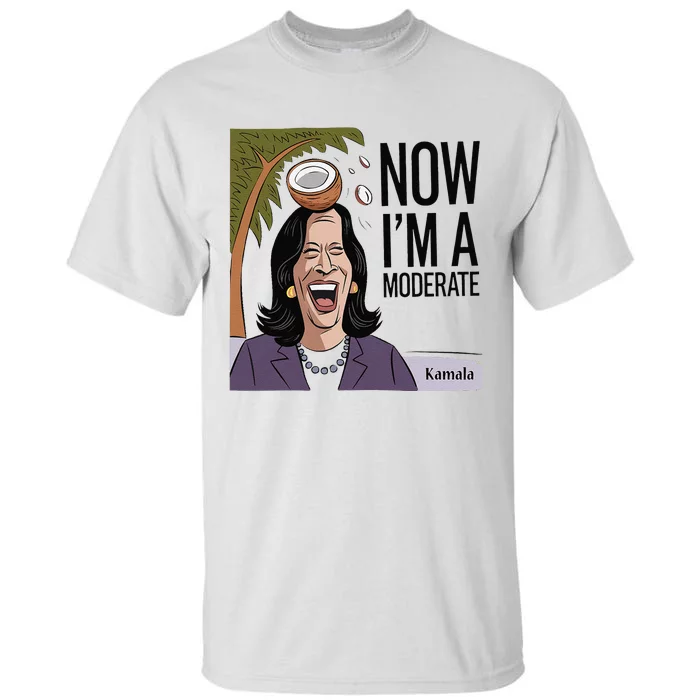 Funny Kamala Harris Now Moderate After Coconut Fell On Head Tall T-Shirt