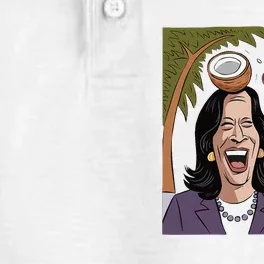 Funny Kamala Harris Now Moderate After Coconut Fell On Head Dry Zone Grid Performance Polo