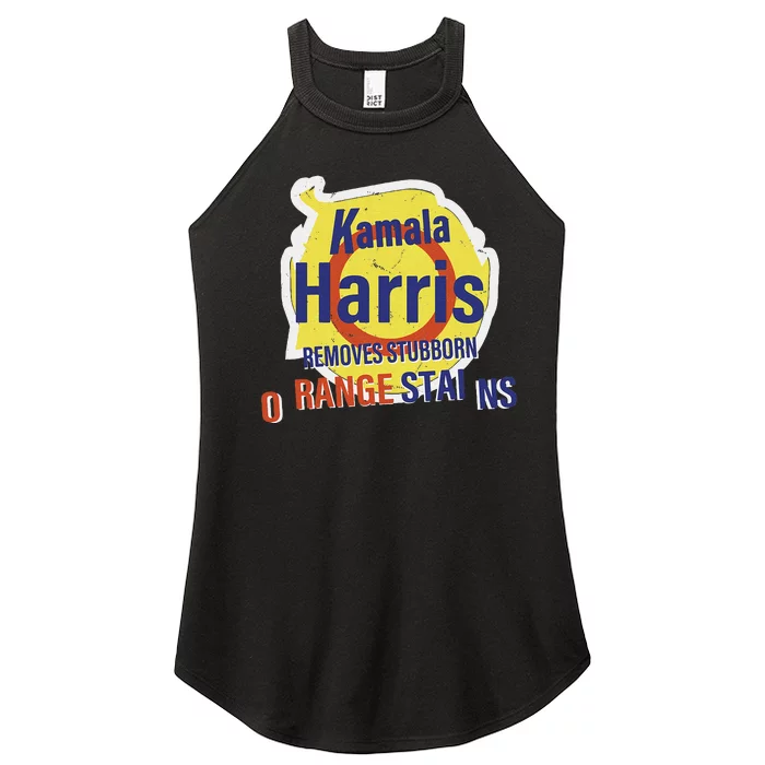 Funny Kamala Harris 2024 Removes Stubborn Orange Stains Women’s Perfect Tri Rocker Tank