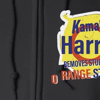 Funny Kamala Harris 2024 Removes Stubborn Orange Stains Full Zip Hoodie