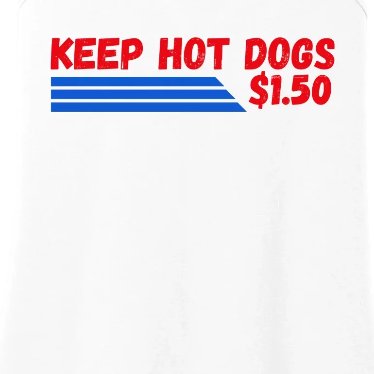 Funny Keep Hot Dogs $1.50 Dollars Ladies Essential Tank