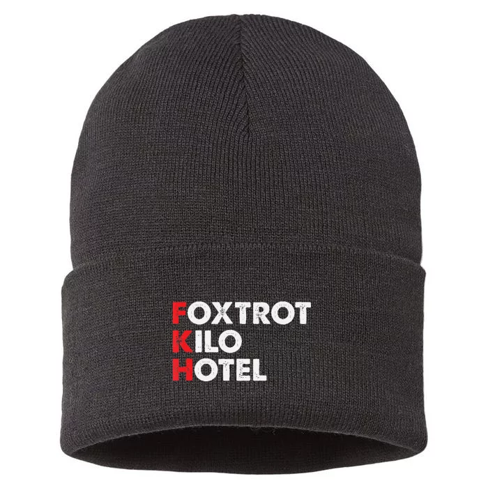 Foxtrot Kilo Hotel Fkh Funny Kamala Sustainable Knit Beanie