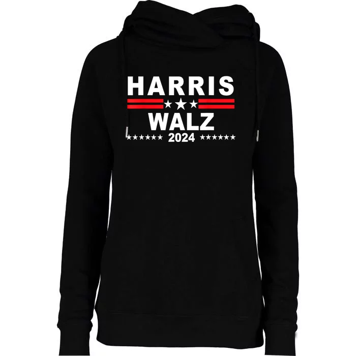 Funny Kamala Harris Tim Waltz Walz 2024 Gift Womens Funnel Neck Pullover Hood