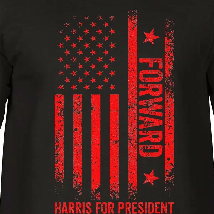 Forward Kamala Harris Usa Flag Democrat Vote Us Election Comfort Colors T-Shirt