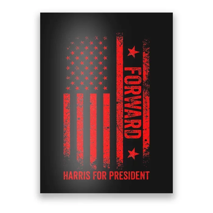 Forward Kamala Harris Usa Flag Democrat Vote Us Election Poster