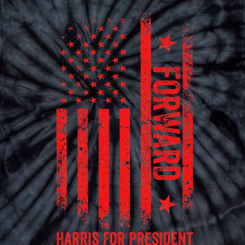 Forward Kamala Harris Usa Flag Democrat Vote Us Election Tie-Dye T-Shirt