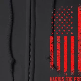 Forward Kamala Harris Usa Flag Democrat Vote Us Election Full Zip Hoodie