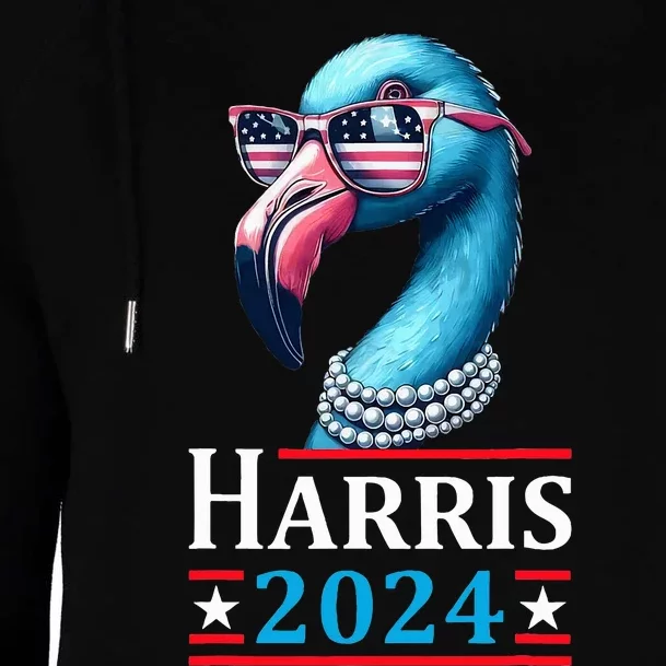 Flamingo Kamala Harris Chucks And Pearls Kamala Harris 2024 Womens Funnel Neck Pullover Hood