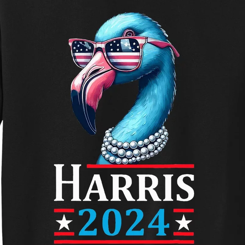 Flamingo Kamala Harris Chucks And Pearls Kamala Harris 2024 Tall Sweatshirt