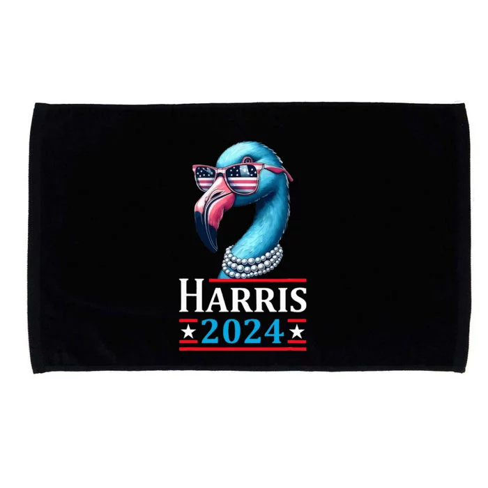 Flamingo Kamala Harris Chucks And Pearls Kamala Harris 2024 Microfiber Hand Towel