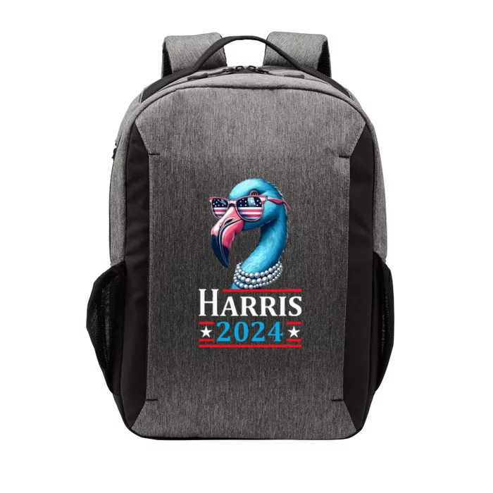 Flamingo Kamala Harris Chucks And Pearls Kamala Harris 2024 Vector Backpack