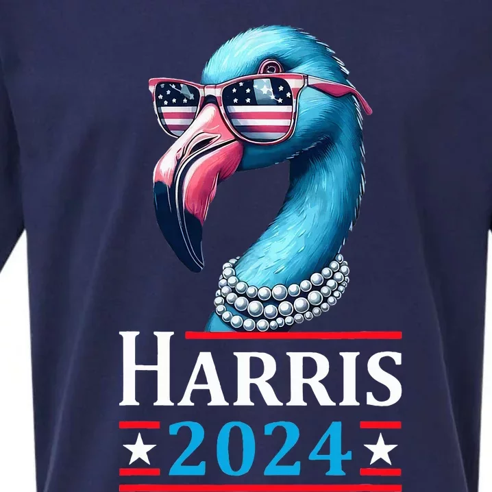 Flamingo Kamala Harris Chucks And Pearls Kamala Harris 2024 Sueded Cloud Jersey T-Shirt