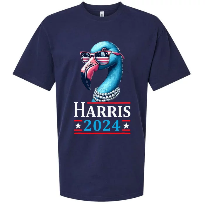 Flamingo Kamala Harris Chucks And Pearls Kamala Harris 2024 Sueded Cloud Jersey T-Shirt