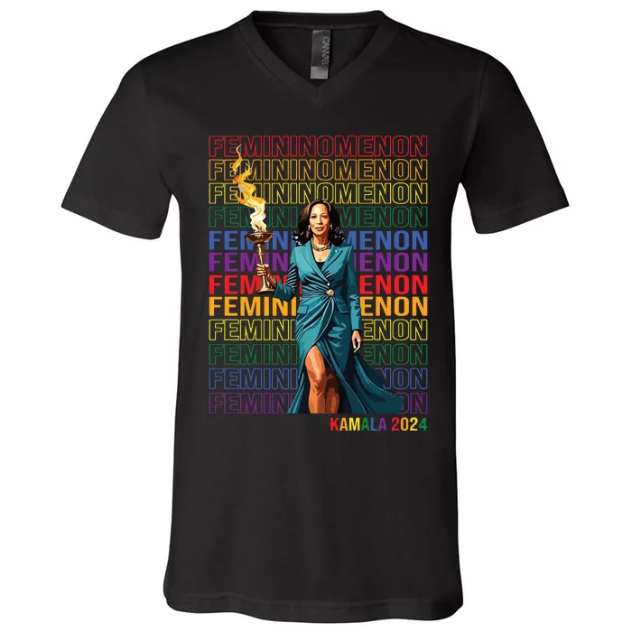 Femininomenon Kamala Harris 2024 V-Neck T-Shirt