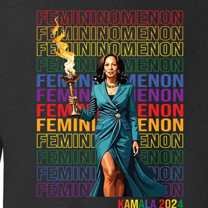 Femininomenon Kamala Harris 2024 Toddler Sweatshirt