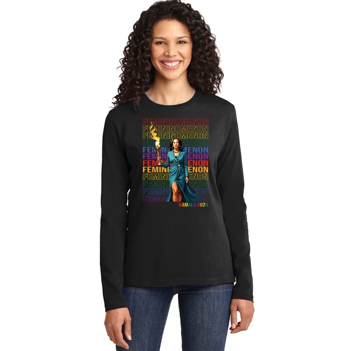 Femininomenon Kamala Harris 2024 Ladies Long Sleeve Shirt