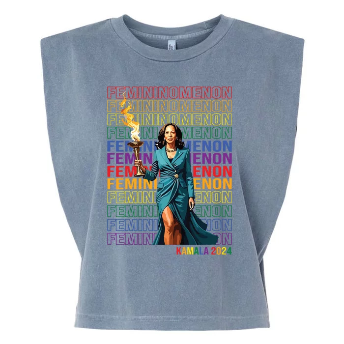 Femininomenon Kamala Harris 2024 Garment-Dyed Women's Muscle Tee