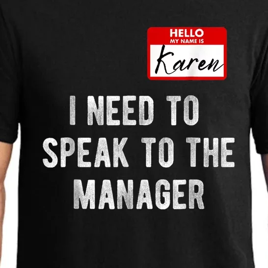 Funny Karen Halloween Costume Speak To The Manager Saying Pajama Set