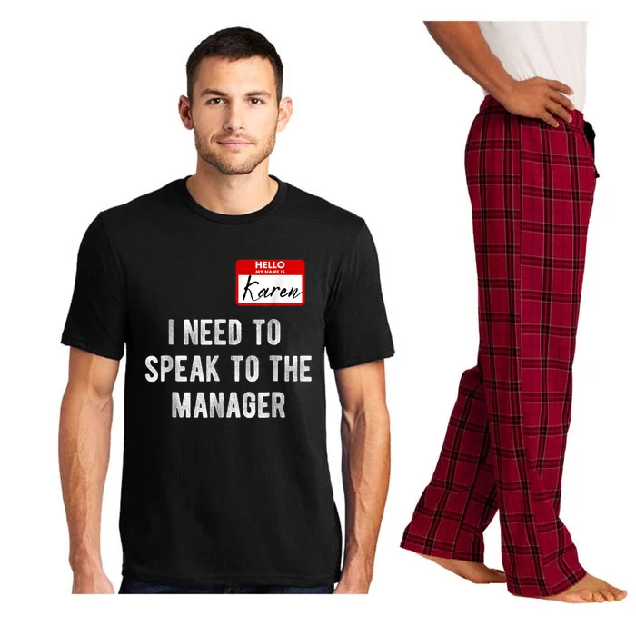 Funny Karen Halloween Costume Speak To The Manager Saying Pajama Set