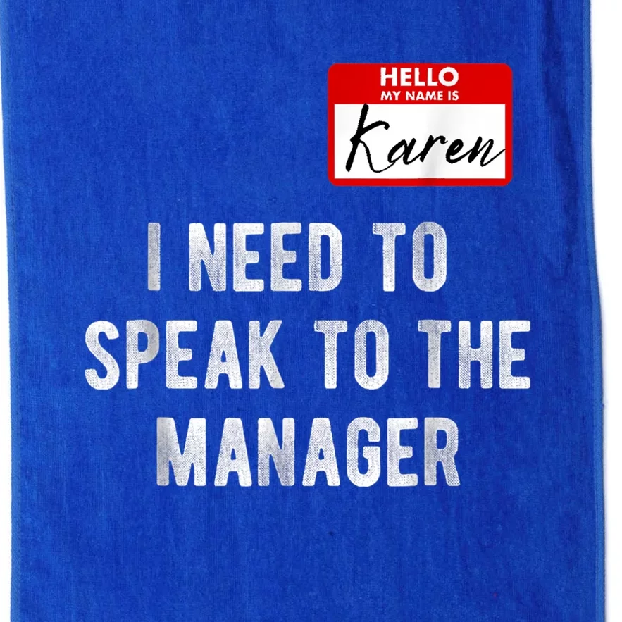 Funny Karen Halloween Costume Speak To The Manager Saying Platinum Collection Golf Towel