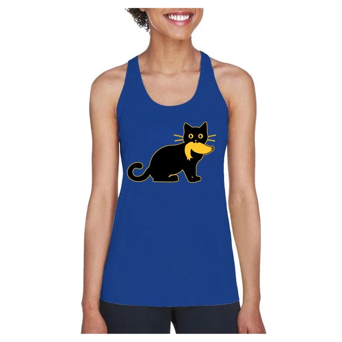 Funny Kamala Harris Cat Vs Donald Trump Hair 2024 Election Women's Racerback Tank