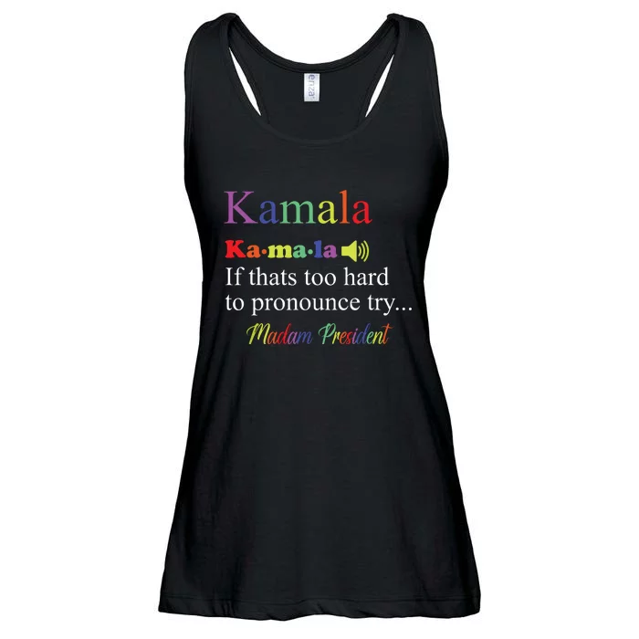 Funny Kamala Harris 2024 Madam President Harris Ladies Essential Flowy Tank