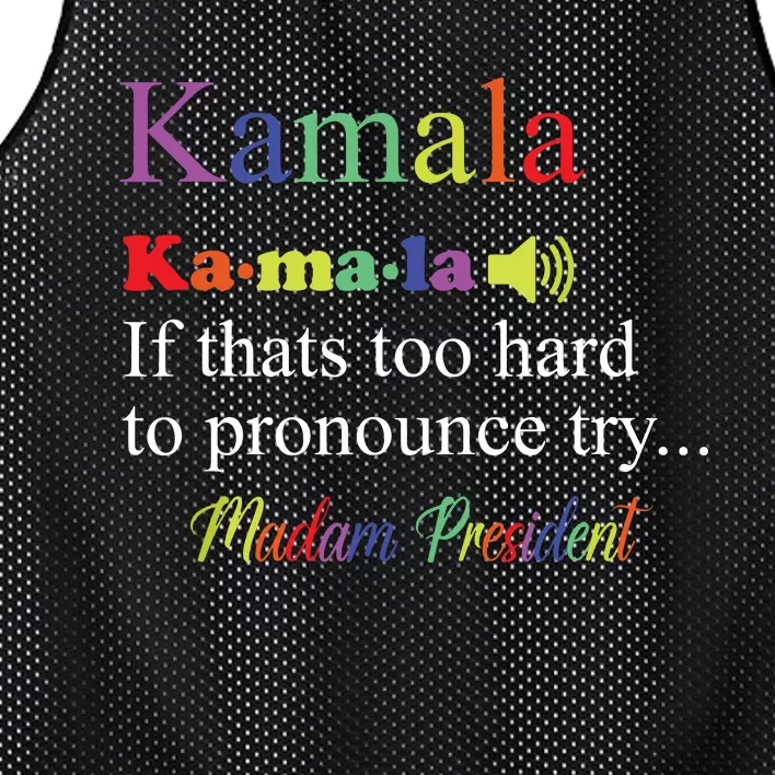 Funny Kamala Harris 2024 Madam President Harris Mesh Reversible Basketball Jersey Tank