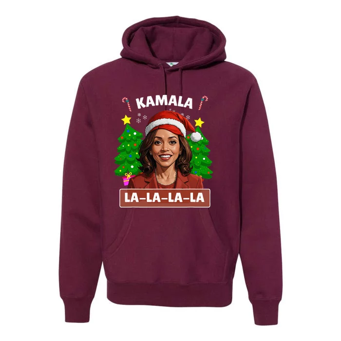 Funny Kamala Harris 2024 Christmas Comma La Xmas Premium Hoodie