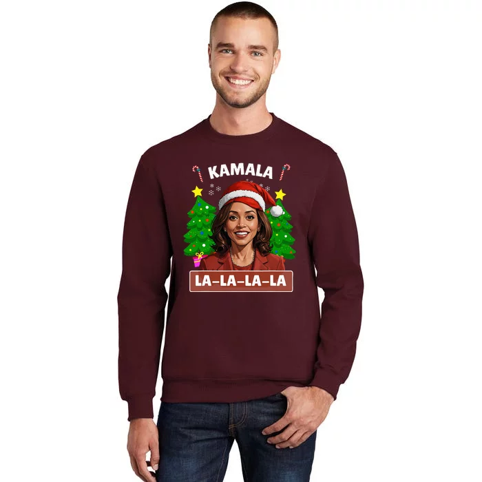 Funny Kamala Harris 2024 Christmas Comma La Xmas Tall Sweatshirt