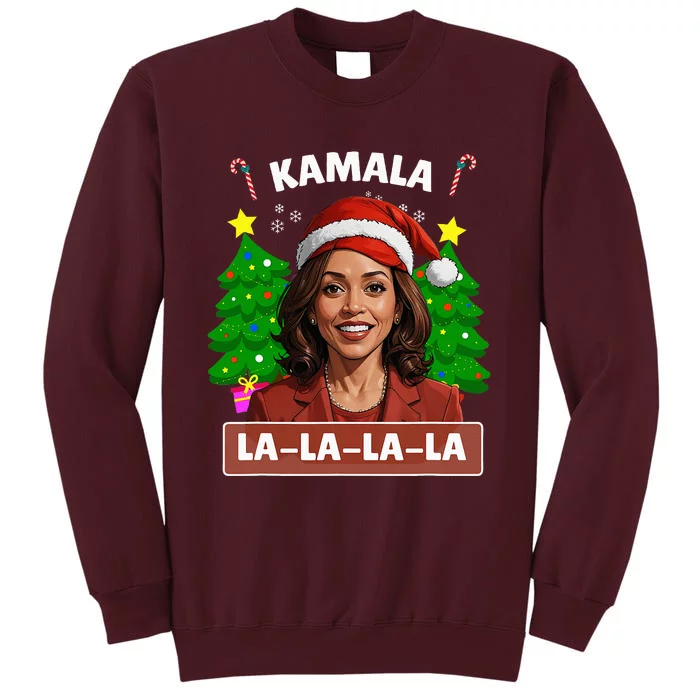 Funny Kamala Harris 2024 Christmas Comma La Xmas Tall Sweatshirt