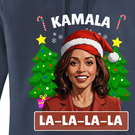 Funny Kamala Harris 2024 Christmas Comma La Xmas Women's Pullover Hoodie