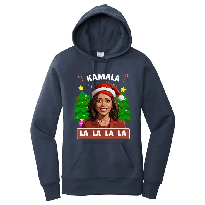 Funny Kamala Harris 2024 Christmas Comma La Xmas Women's Pullover Hoodie