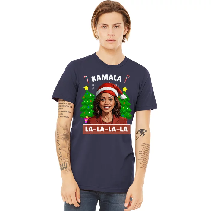 Funny Kamala Harris 2024 Christmas Comma La Xmas Premium T-Shirt