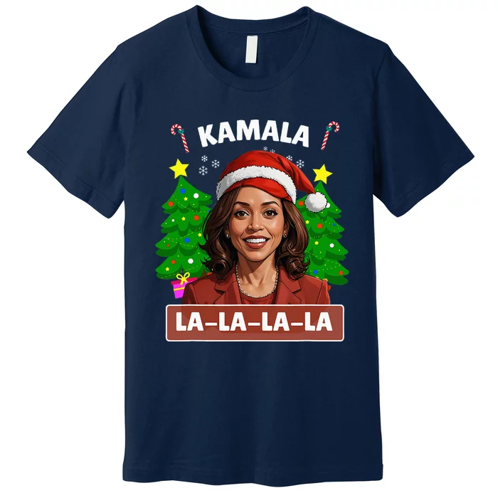 Funny Kamala Harris 2024 Christmas Comma La Xmas Premium T-Shirt