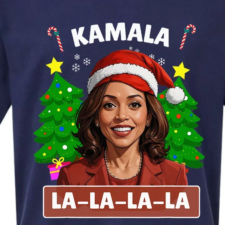 Funny Kamala Harris 2024 Christmas Comma La Xmas Sueded Cloud Jersey T-Shirt