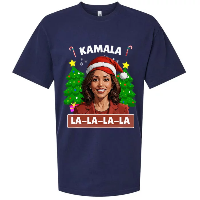 Funny Kamala Harris 2024 Christmas Comma La Xmas Sueded Cloud Jersey T-Shirt