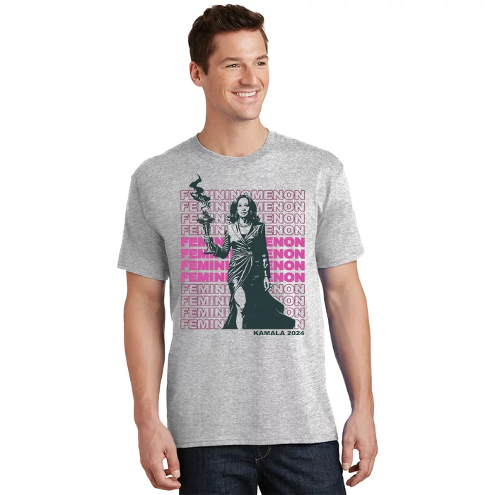 Femininomenon Kamala Harris Colorful Text T-Shirt