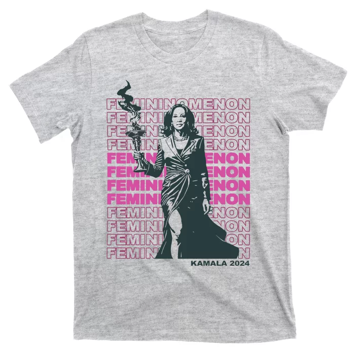 Femininomenon Kamala Harris Colorful Text T-Shirt