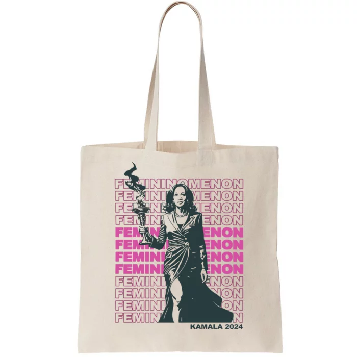 Femininomenon Kamala Harris Colorful Text Tote Bag